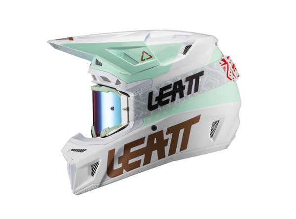 Leatt Helm inkl. Brille 8,5 V21,1 weiss-grün-gold