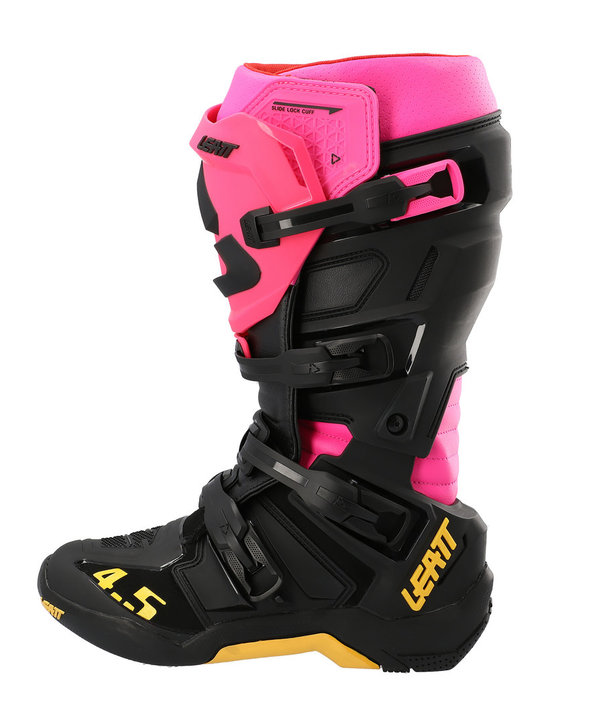 Leatt Stiefel 4.5 schwarz-pink-gelb 80´s Style