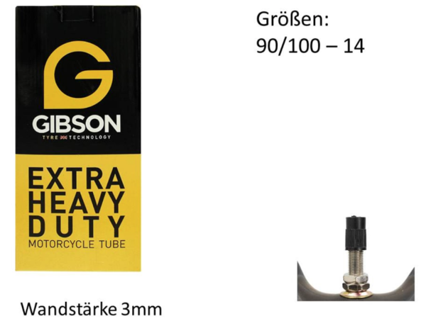 Gibson Schlauch Cross, Zoll: 14, Ventil TR6, Extra HD 3mm, 90/100-14