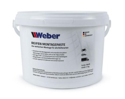 Weber-Werke Reifen Montagepaste weiß 3 kg - Reifenmontierpaste
