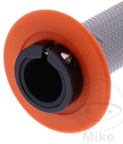 Griffgummi 708 orange/grau Durchmesser 22 / 25 mm. Länge 125 mm geschlossen