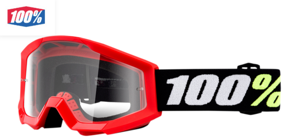 100% Strata Mini-Motorradbrille rot
