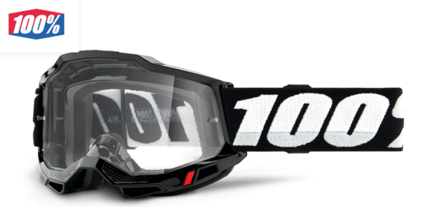 100% Accuri 2 Sand-/OTG-Motorradbrille clear black