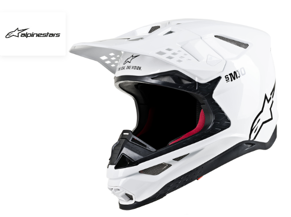 Alpinestars Supertech M10 Solid MX Helm solid weiß 24